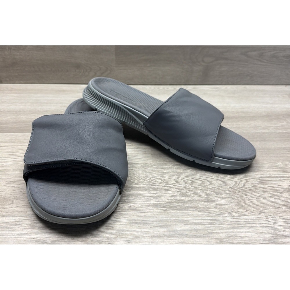 Skechers Mens Go Consistent Watershed Slide Sandals Charcoal Gray 229033 Size 13